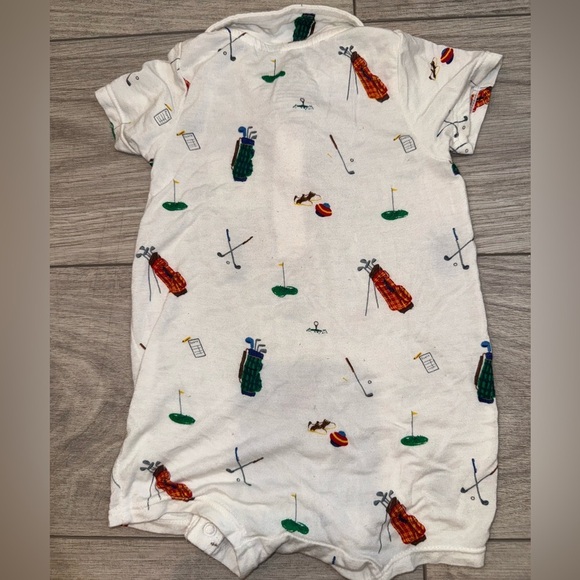 ANGELDEAR Golf-Themed Baby Romper - Picture 4 of 4